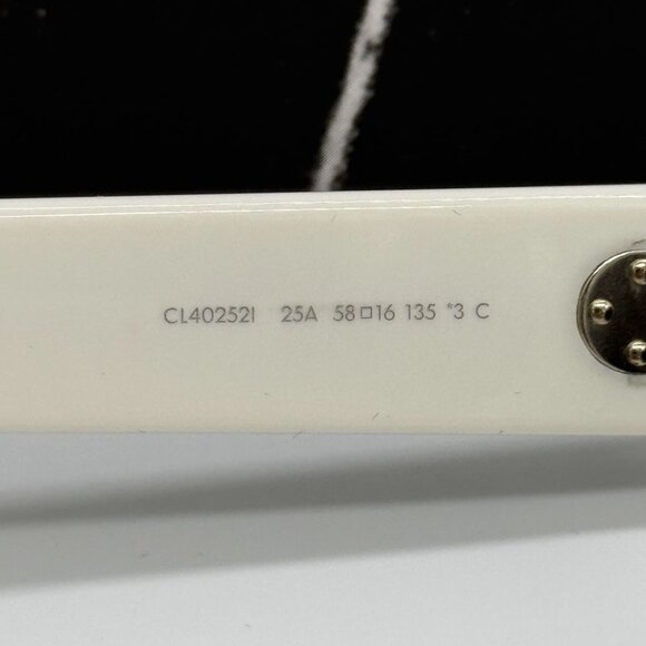 NEW CL40252I 25A CELINE SUNGLASSES WHITE GREY WOMEN EYEWEAR CELINE - Picture 11 of 13